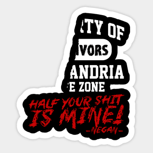 ALEXANDRIA SAFE ZONE NEGAN EDITION Sticker